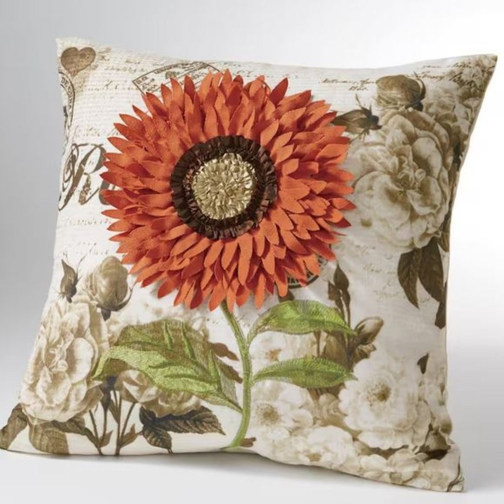 Beautiful Sunflower Throw Pillow Fall